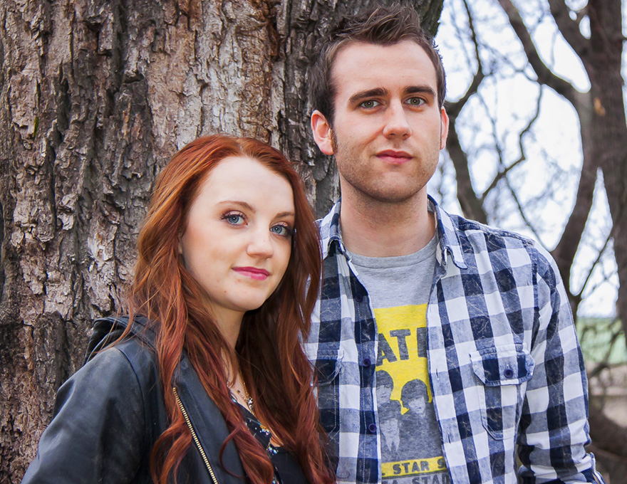 Evanna Lynch ja Matthew Lewis Helsingin Ruttopuistossa