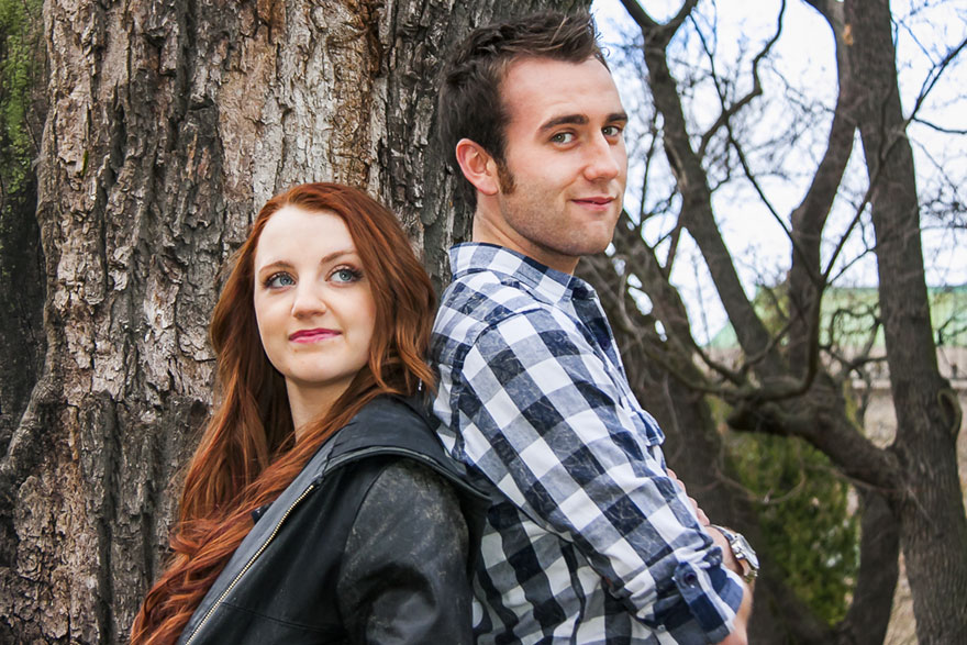 Evanna Lynch ja Matthew Lewis Helsingin Ruttopuistossa