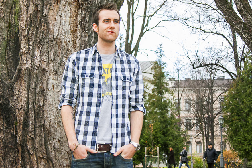 Evanna Lynch ja Matthew Lewis Helsingin Ruttopuistossa
